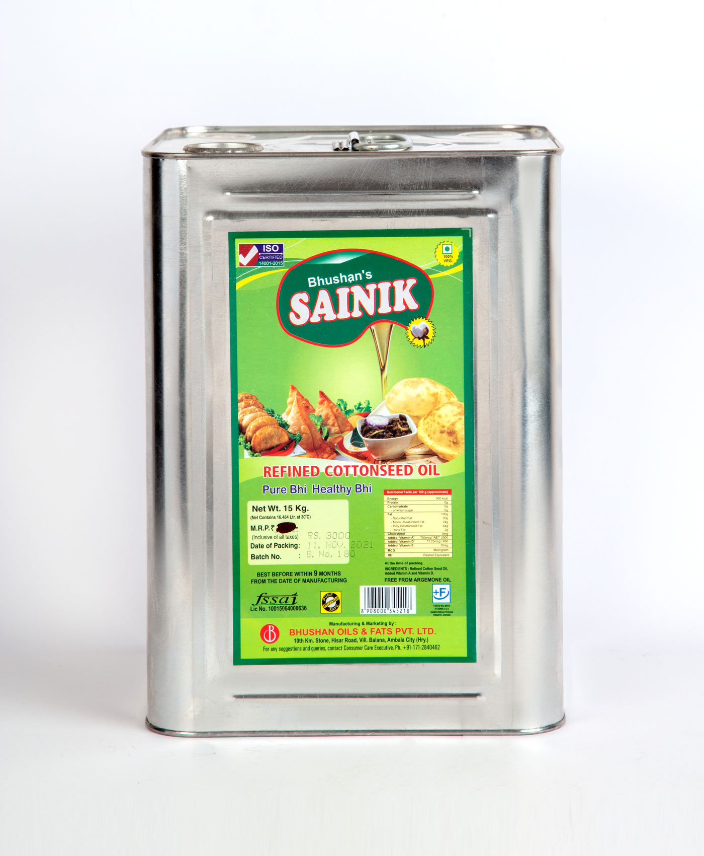 Sainik Cottonseed Oil