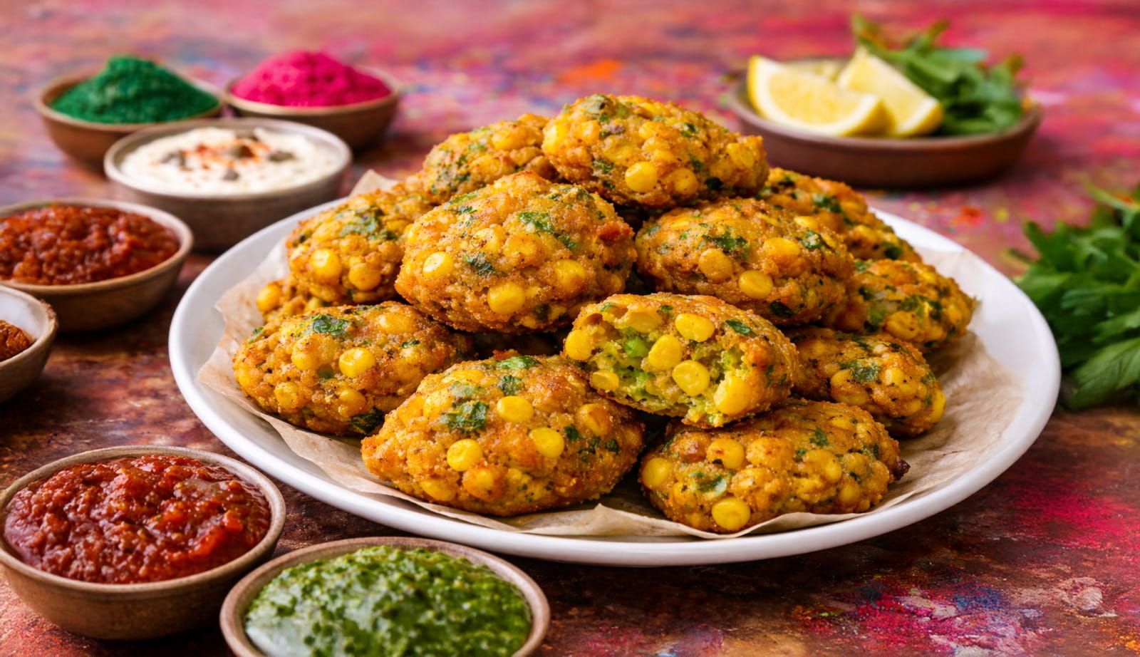 Turmeric Corn Fritters